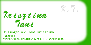 krisztina tani business card